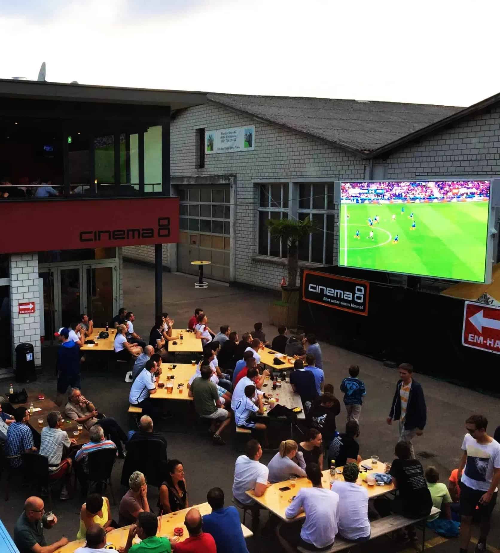 MB-15 LED screen trailer for soccer match live streaming in restaurant