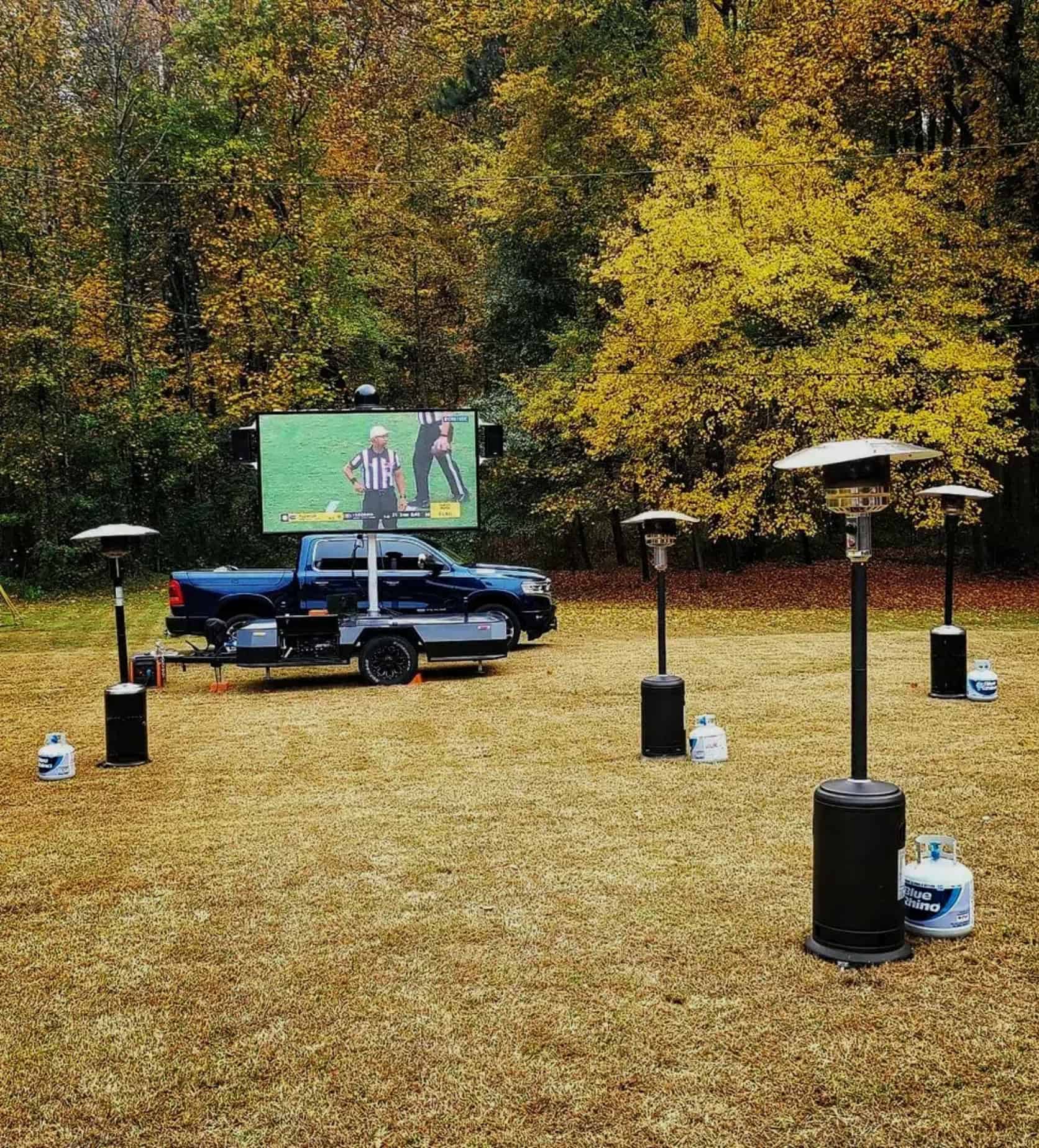 MB-5 LED screen trailer for outdoor tailgate party